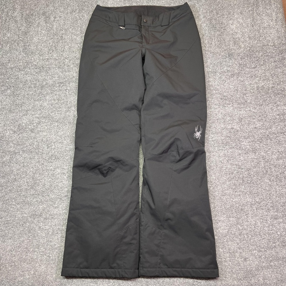 Spyder Snow Pants Womens 10 Black Insulated Ski Snowboard Warm Winter Outdoor
